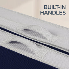 4in Portable Mattress Topper, Tri-Fold Mattress Pad - Midnight Blue
