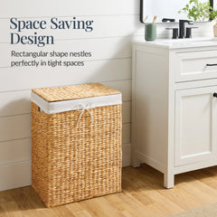 Large Laundry Hamper w/ Lid, Removable Liner & Built-in Handles