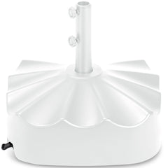 123lb Capacity Fillable Mobile Umbrella Base w/ 4 wheels - Wavy Design