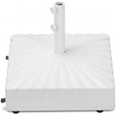 Fillable Mobile Umbrella Base Stand w/ 4 Wheels, 2 Locks, 123lb Capacity