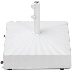 Fillable Mobile Umbrella Base Stand w/ 4 Wheels, 2 Locks, 123lb Capacity
