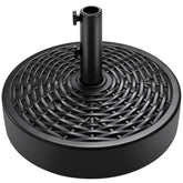 Plastic Patio Umbrella Base Pole Holder Accessory w/ 2 Adjustable Knobs