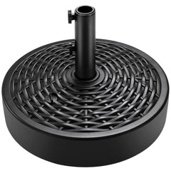 Plastic Patio Umbrella Base Pole Holder Accessory w/ 2 Adjustable Knobs
