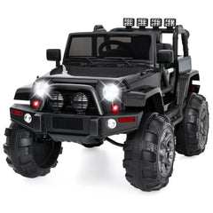 Jumbo 12V Kids Electric Ride On Car with Parent Remote, Seat Harness