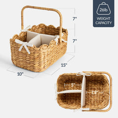 Diaper Caddy Organizer for Baby w/ Removable Divider & Handles