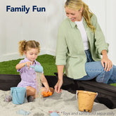 Kid's Wooden Octagonal Sandbox w/ Sand Cover, 4 Reinforced Benches, 8 Seats