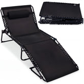 Extra Wide Patio Chaise Lounge Chair, Portable Folding Recliner