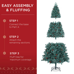 Pre-Decorated Christmas Tree w/ Pinecones