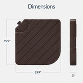 4-Piece Cantilever Umbrella Base Weight Set, Wood Grain Finish
