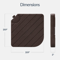 4-Piece Cantilever Umbrella Base Weight Set, Wood Grain Finish