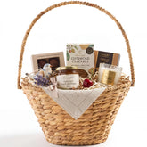 Handwoven Medium Mother's Day Gift Basket, 20in Basket w/Collapsible Handle