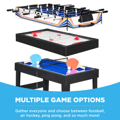10-in-1 Combo Game Table Set w/ Pool, Foosball, Ping Pong, Chess - 2x4ft