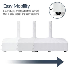 Fillable Mobile Umbrella Base Stand w/ 4 Wheels, 2 Locks, 123lb Capacity