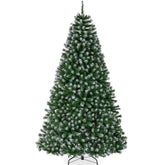 Unlit Frosted Artificial Green Spruce Christmas Tree, w/Easy Assembly