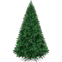 Artificial Green Christmas Tree, Unlit Pine Design w/Easy Assembly