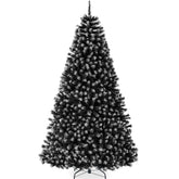 Unlit Frosted Artificial Black Spruce Christmas Tree, w/Easy Assembly