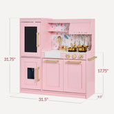 Pretend Play Kitchen with Framed Chalkboard