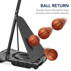 Adjustable 4.4-10ft Basketball Hoop, w/ Shatterproof Backboard, Ball Return