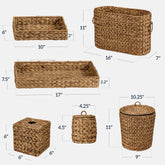 6-Piece Water Hyacinth Bathroom Set