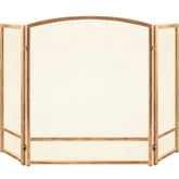 3-Panel Simple Steel Mesh Fireplace Screen w/ Worn Finish - 47.5x27.25in