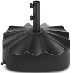 123lb Capacity Fillable Mobile Umbrella Base w/ 4 wheels - Wavy Design
