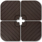 4-Piece Cantilever Umbrella Base Weight Set, Wood Grain Finish