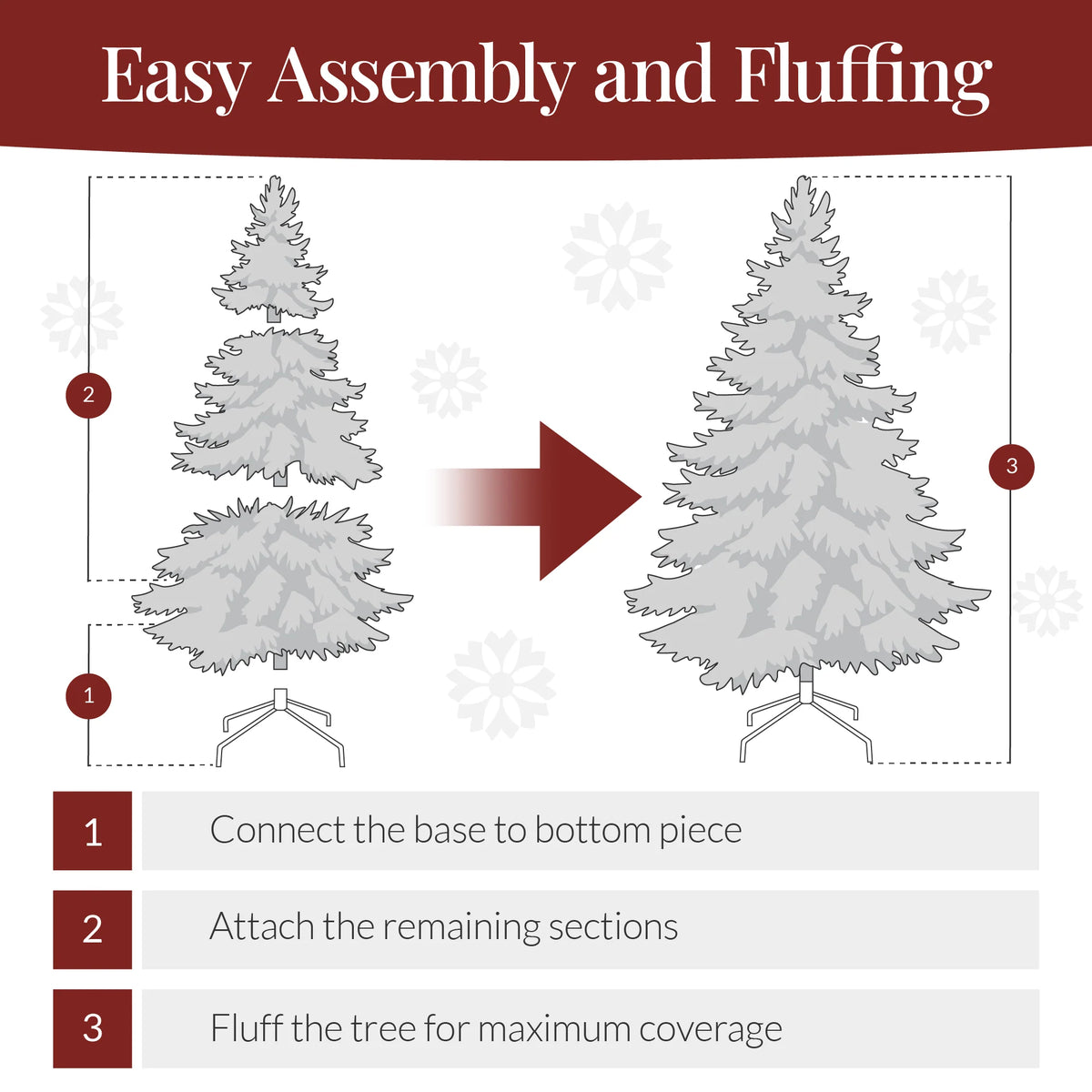 Premium Artificial Pre-Lit Pine Christmas Tree w/ 1,000 Tips, 250 Lights
