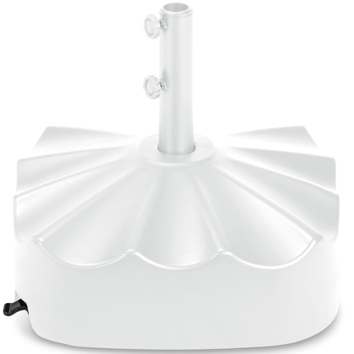 123lb Capacity Fillable Mobile Umbrella Base w/ 4 wheels - Wavy Design