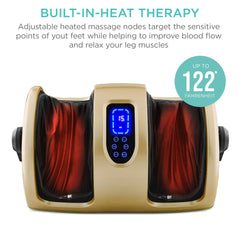 Reflexology Shiatsu Foot Massager w/ High-Intensity Rollers, Remote Control