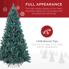 Pre-Decorated Christmas Tree w/ Pinecones