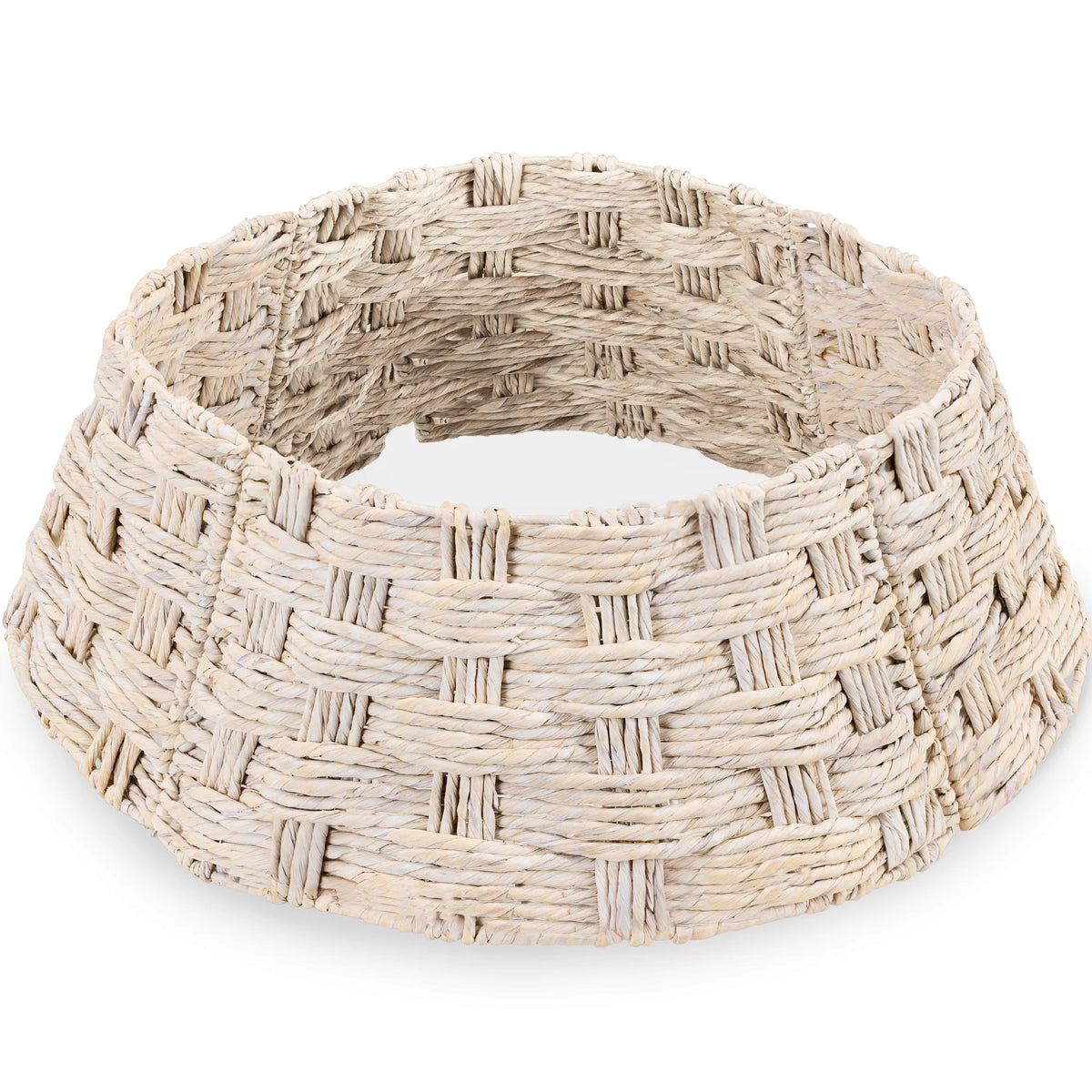Basket Woven Hyacinth Christmas Holiday Tree Collar - 36in