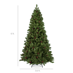 Pre-Decorated Christmas Tree w/ Pinecones