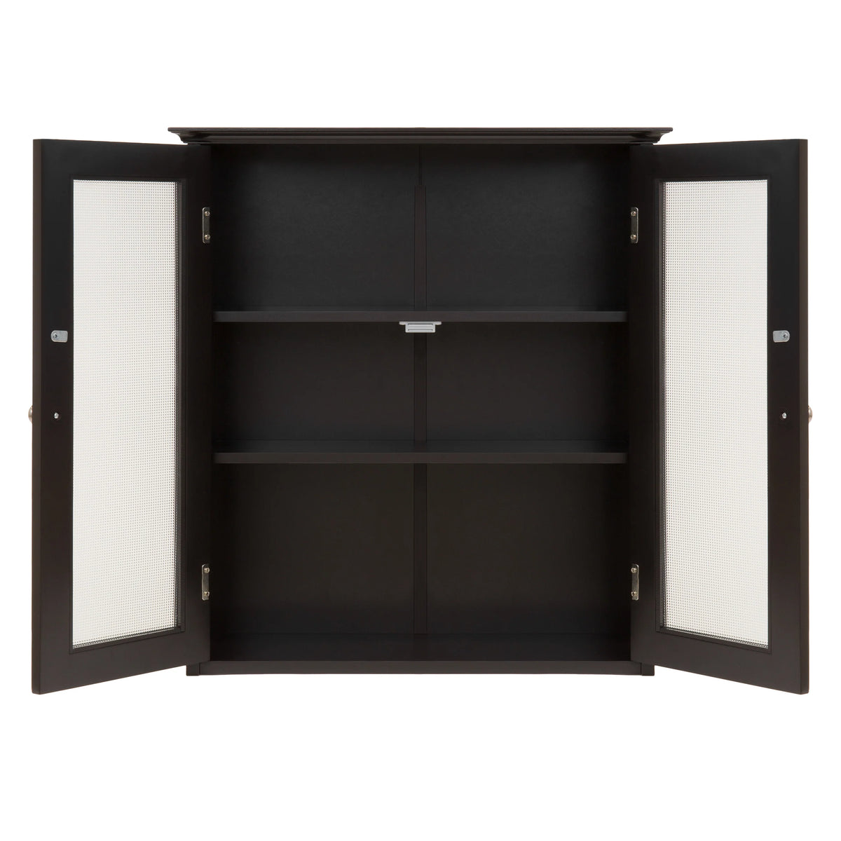 Bathroom Wall Storage Medicine Cabinet w/ Tempered Glass Double Doors