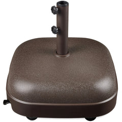 123lb Capacity Fillable Mobile Umbrella Base w/ 4 wheels - Dome Square