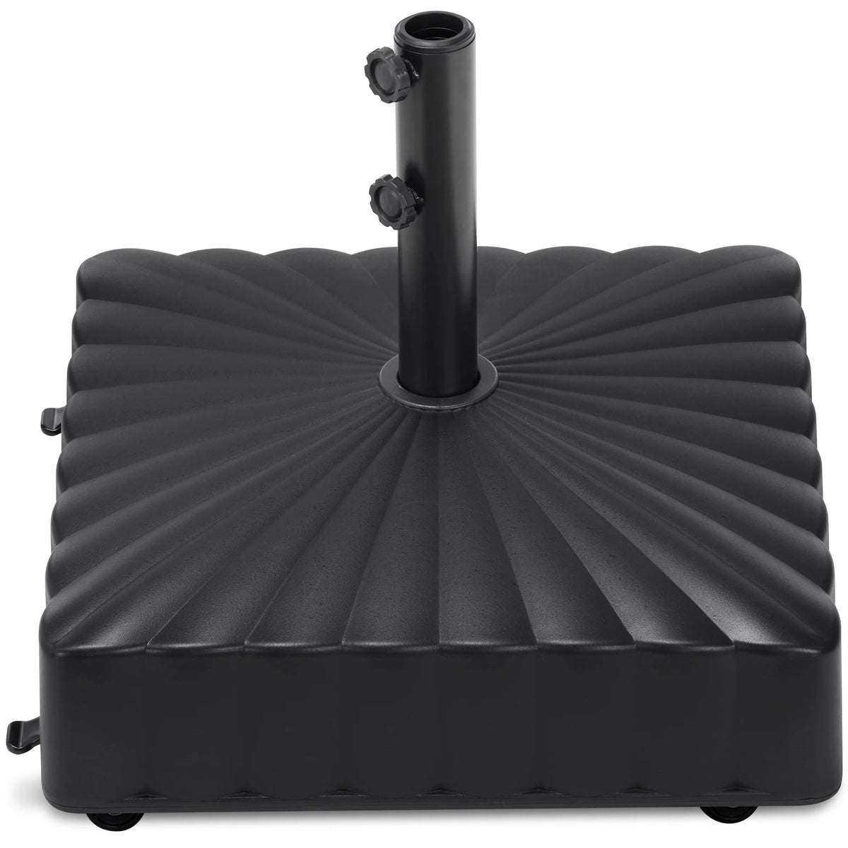 Fillable Mobile Umbrella Base Stand w/ 4 Wheels, 2 Locks, 123lb Capacity