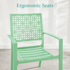 3-Piece Stackable Steel Outdoor Conversation Bistro Set